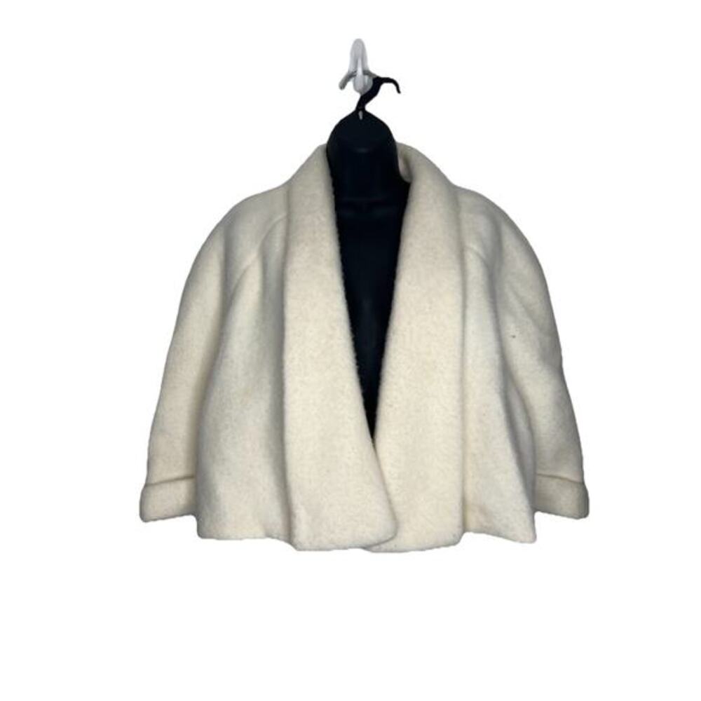 Vintage Rhapsody Fashion White Bolero Jacket Coverup Women’s Size L/XL